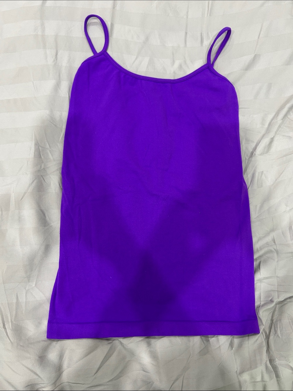 Malibu Sugar Purple Spaghetti Strap Tank Top Junior One Size